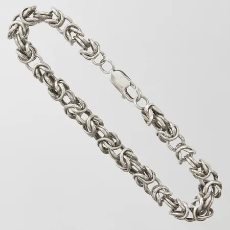 Armband drottninglänk, längd ca 21,5cm, bredd 7mm, 925/1000 silver Vikt: 15,2 g