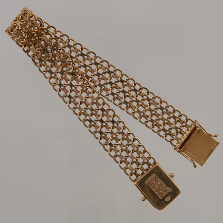 Armband x-länk, 19cm, bredd:13mm, 18K 21,0g.