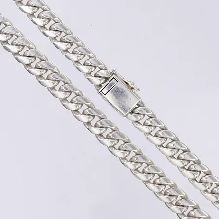 Halskedja pansarlänk 49,5cm bredd 9mm silver 925/1000  Vikt: 105,2 g