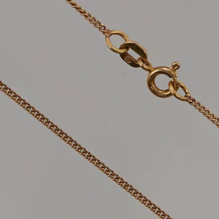 Kedja pansar 42cm, bredd:1mm, 18K 2,6g.