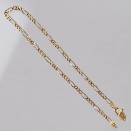 Armband, längd 19cm, bredd 2,1mm, trasigt lås, 18K  Vikt: 2,7 g