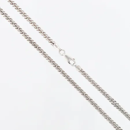 Kedja manglad pansar 61cm, bredd: 3,5mm, mindre skevheter, silver 925/1000 Vikt: 18,5 g