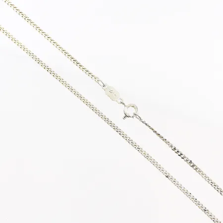 Kedja Pansar 38,5cm, bredd 2mm, silver 835/1000. Vikt: 4,2 g