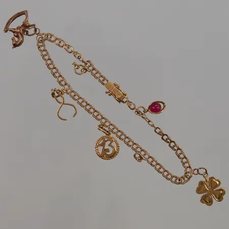 Armband Bismarck, defekt, (en berlock i 9K), 18K 8,8g.