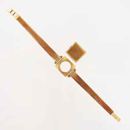 klockarmband samt boett, längd: 18cm, boett: 18x16mm, 18K Vikt: 27,6 g