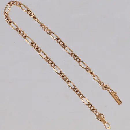 Armband Figaro, längd 18,5cm, bredd 3mm, 18K  Vikt: 5,1 g