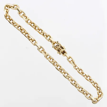 Armband Ankarlänk, längd: 20,5cm, bredd: 4mm, 14K guld Vikt: 14,2 g