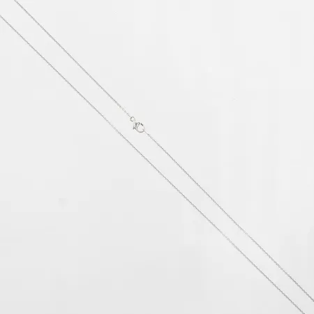 Kedja Ärtlänk, längd: 81cm, bredd: 1mm, 18K vitguld Vikt: 4,2 g