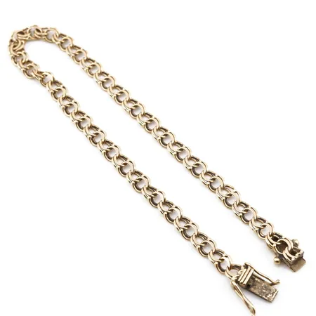 Armband, bismarck, 19cm, bredd 5mm, 18k Vikt: 6,1 g