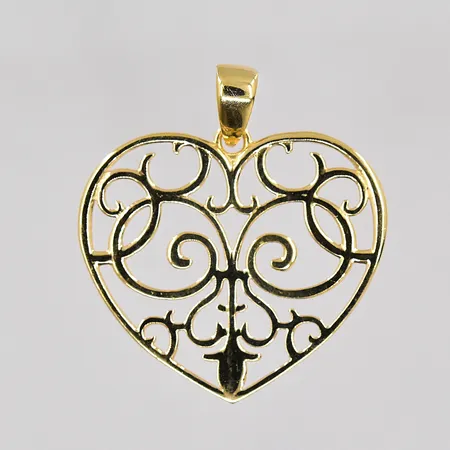 Hänge, hjärta stl 24x21mm, GHA, 18K Vikt: 1,8 g