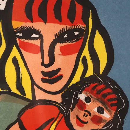 Tavla, litografi, Ulrica Hydman- Vallien, signerad och numrerad 24/250, bildyta ca 41x36cm, ej examinerad ur ram. Specialfrakt, kontakta pantbankskontoret för mer information.