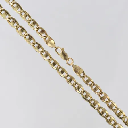 Kedja Marina, längd 50,5cm, bredd 5mm, bruksslitage, 14K.  Vikt: 9,6 g