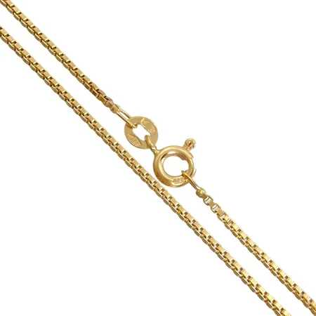 Halskedja Venezia, 18K guld, UnoAerre Italien, svensk kontrollstämpel, längd 45,5 cm, bredd 1 mm, fint skick Vikt: 4,8 g