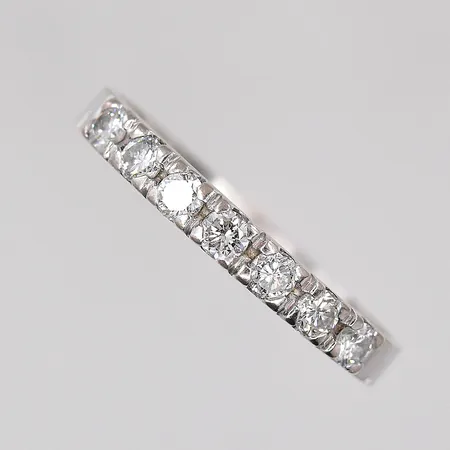 Ring vitguld med diamanter 7x ca 0,05ct, stl 18½, 18K Vikt: 2,3 g