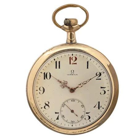 Fickur Omega, doublé, Ø51 mm, manuell - fullt fungerande, boettnummer 3843497, verknummer 4951139, slitage ytskikt, svagt gulnad urtavla, 91,3g