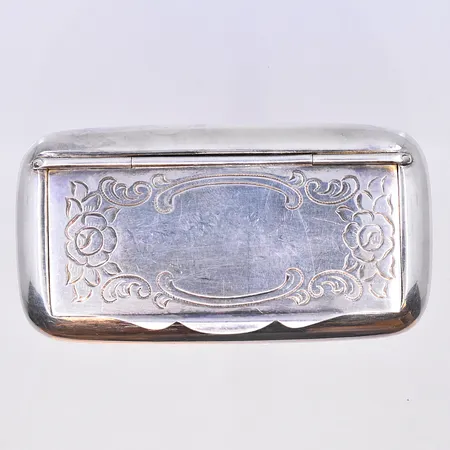 Dosa, längd 94 mm, bredd 51 mm, silver 830/1000. Vikt: 77,6 g