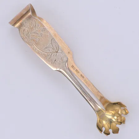 Sockertång modell Tornedal 10cm, Persson Aktiebolag C O år 1979, gravyr, 830/1000 silver Vikt: 19,5 g