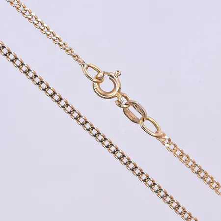 Kedja Pansar, längd 55,5 cm, bredd 2 mm, 18K. Vikt: 5,3 g