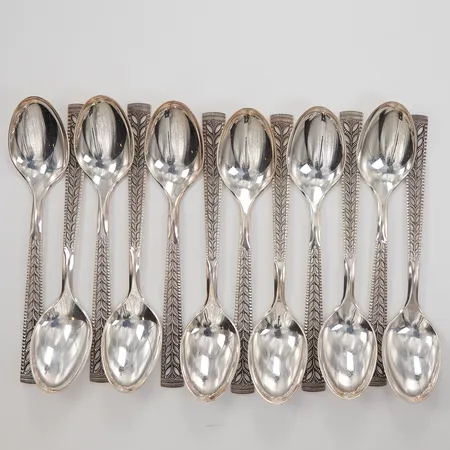 Tolv Efterrättsskedar modell Juvel, längd 15,5cm, Norway, 830/1000 silver Vikt: 275,4 g