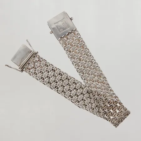 Armband X-länk med stav, 20cm, bredd 18mm, 925/1000 silver  Vikt: 32,7 g