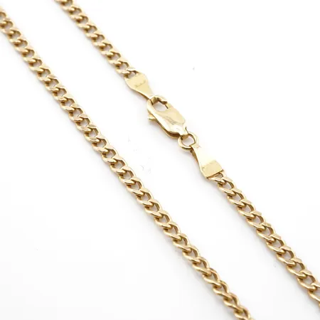 Halskedja, pansar, 48cm, bredd 3mm, 18k Vikt: 6 g