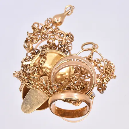 Diverse defekt guld, 18K. Vikt: 41,9 g