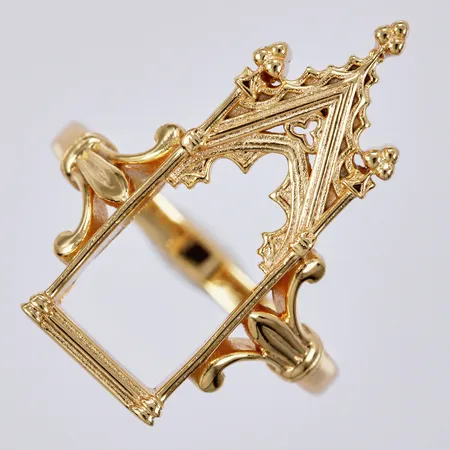 Ring stl: 17¾, bredd ca 3-25mm, Regalrose, förgyllt 925/1000 silver Vikt: 4 g