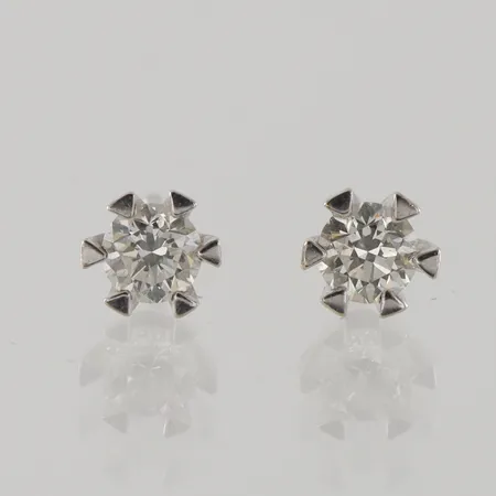 Diamantörhängen 14k vitguld med diamanter ca 2x0,20ct ca wvs. Vikt: 1,1 g