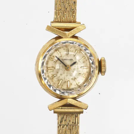 1 Damur Certina, Ø 17mm, manuell, boett och länk i guld, 18K guld Bruttovikt: 22,9g Vikt: 0 g