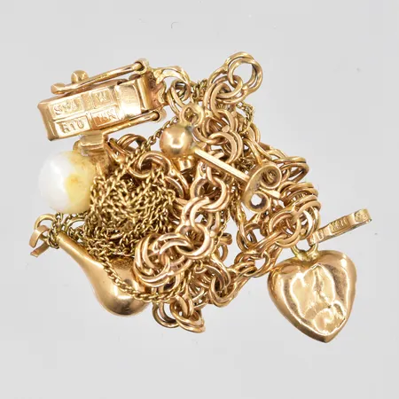 Diverse guld, defekter, stenar, 18K Vikt: 8,8 g