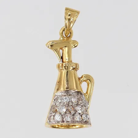 Hänge med stenar, 30x12mm ink ögla, 18K. Vikt: 5,8 g