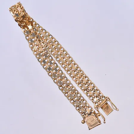 Armband X-länk, längd 19 cm, bredd 9 mm, 18K. Vikt: 20,2 g
