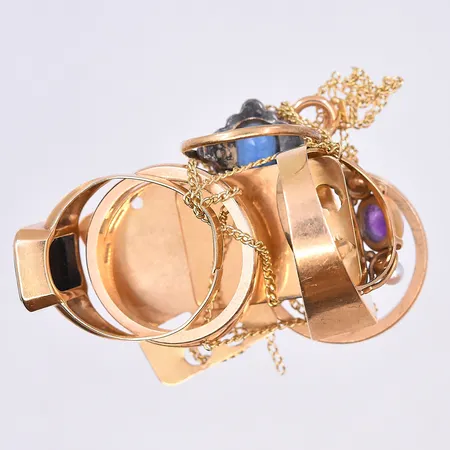 Diverse defekt guld, 18K. Vikt: 27 g