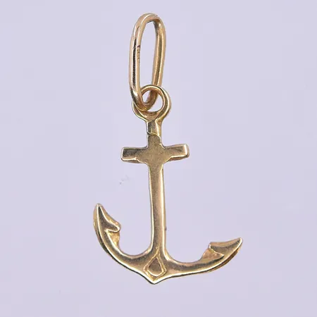 Hänge Ankar, längd 20 mm, bredd 11 mm, 18K. Vikt: 0,5 g