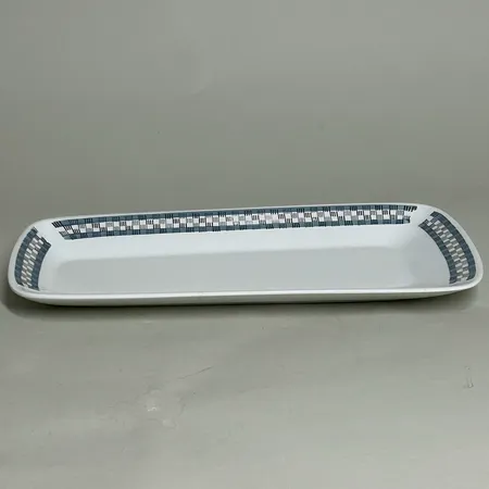 Uppläggningsfat Rörstrand, 34 x 15-17cm, modell Marina, mönstret något slitet