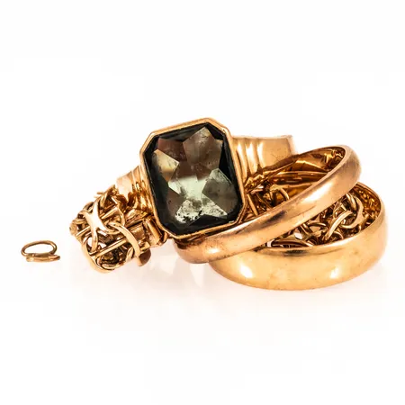 Diverse defekt guld 18K 19,9g bto. 