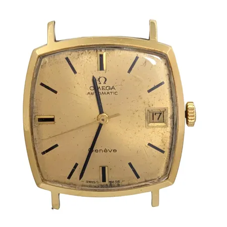 Herrur Omega Genève, 18K guld, automatisk - defekt urverk, krona lös, bruksmärken, Vikt: 31 g