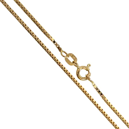 Halskedja Venezia, 18K guld, Guldfynd (GFAB), svensk kontrollstämpel, längd 50,0 cm, bredd 1,2 mm, fint skick Vikt: 5 g