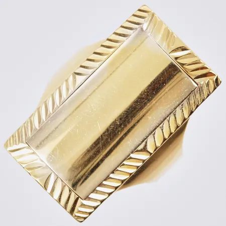 Ring stl: 16½, bredd ca 4-15mm, JK förgyllt 925/1000 silver Vikt: 8,2 g