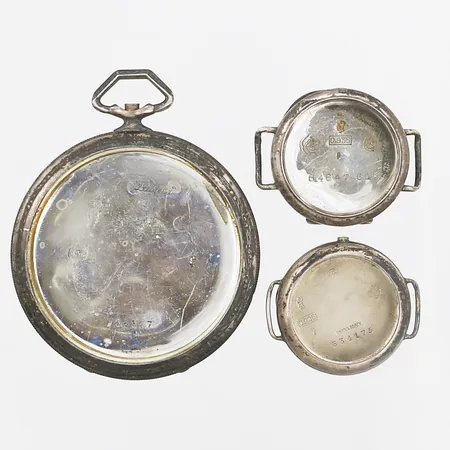 3 Fickursboetter, olika diametrar, defekta, 925/1000 silver Vikt: 30,1 g