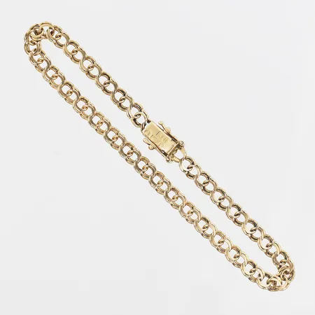 Armband Bismarck, längd: 21cm, bredd: 4,8mm, Tore Clareus, Stockholm, 18K guld Vikt: 7,5 g