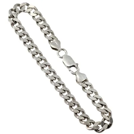 Armband Pansar, herrmodell, silver 925/1000, Guldfynd, längd 21,5 cm, bredd 7 mm, fint skick Vikt: 22,5 g