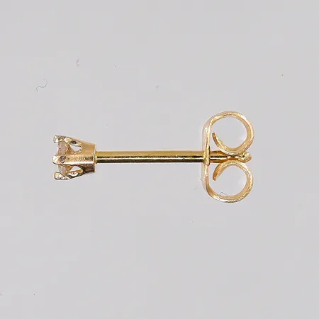 Ett udda örhänge, vit sten, Ø 2,5mm, 14K Vikt: 0,2 g