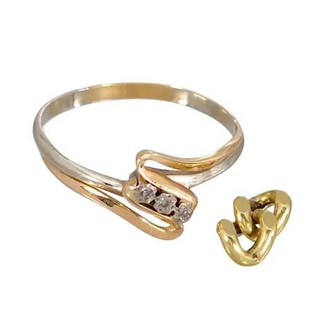 Länkbit, 18K guld. Ring, 18K guld, Ø 21,0 mm, små ojämnheter Vikt: 4,1 g