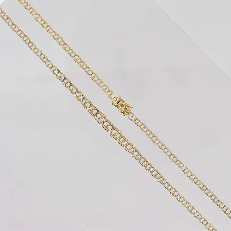 Collier doserad Bismarck, 46cm, bredd 3-4,5mm, 18K Vikt: 6,7 g