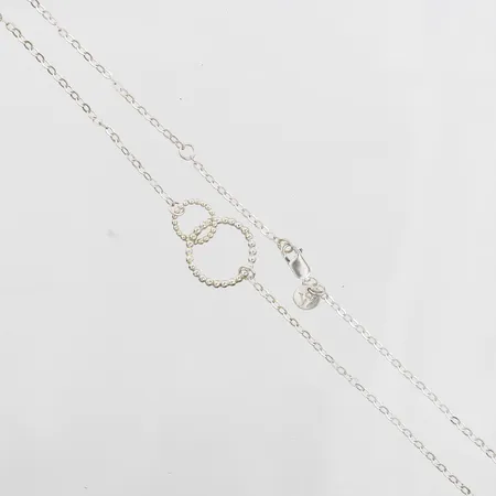 Collier med ringar, längd 42 alternativt 45cm, silver 925/1000 Vikt: 3,2 g