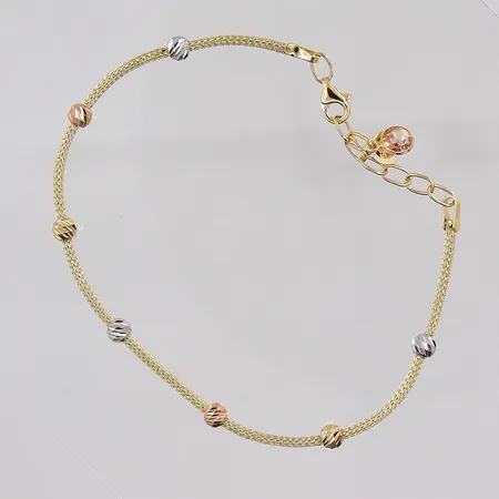 Armband, 18-20,5cm, bredd 1,5-4mm, 14K Vikt: 3,4 g