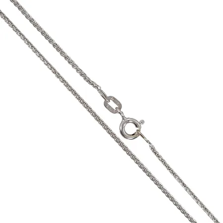 Halskedja, 18K vitguld, Italien, längd 45,5 cm, bredd 1,2 mm, fint skick Vikt: 2,9 g