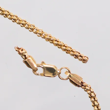 Kedja längd 62cm, defekt trasig, 14K Vikt: 8,7 g