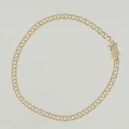 Armband bismark, längd 20 cm, bredd 4 mm, 18K Vikt: 7 g